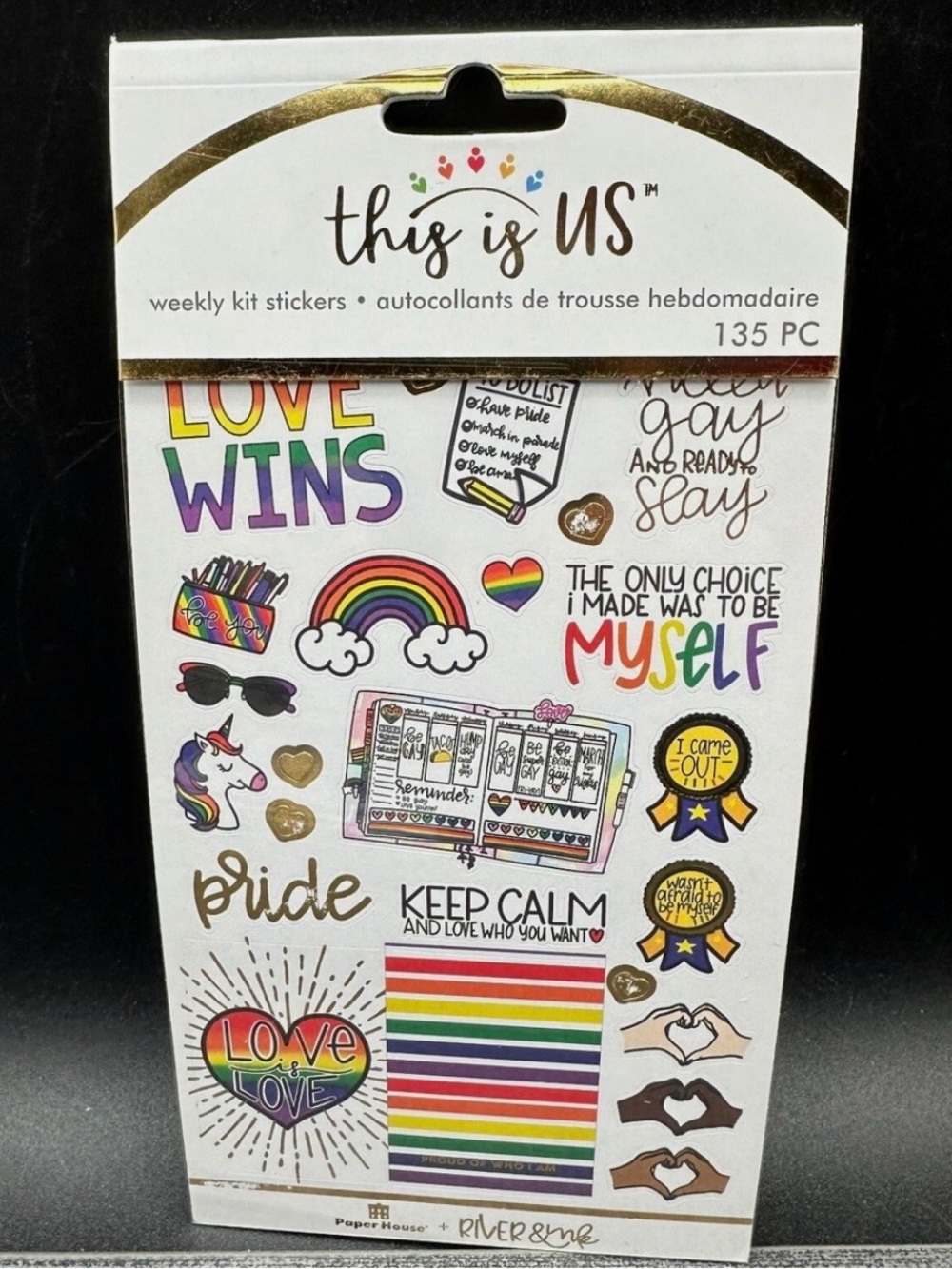 This is Us Rainbow Pride Stickers - Multicolor